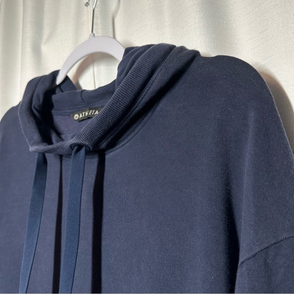 Athleta Sayulita Hoodie Sweatshirt Navy Small Casual Soft Thumbholes Outdoor - Picture 5 of 10
